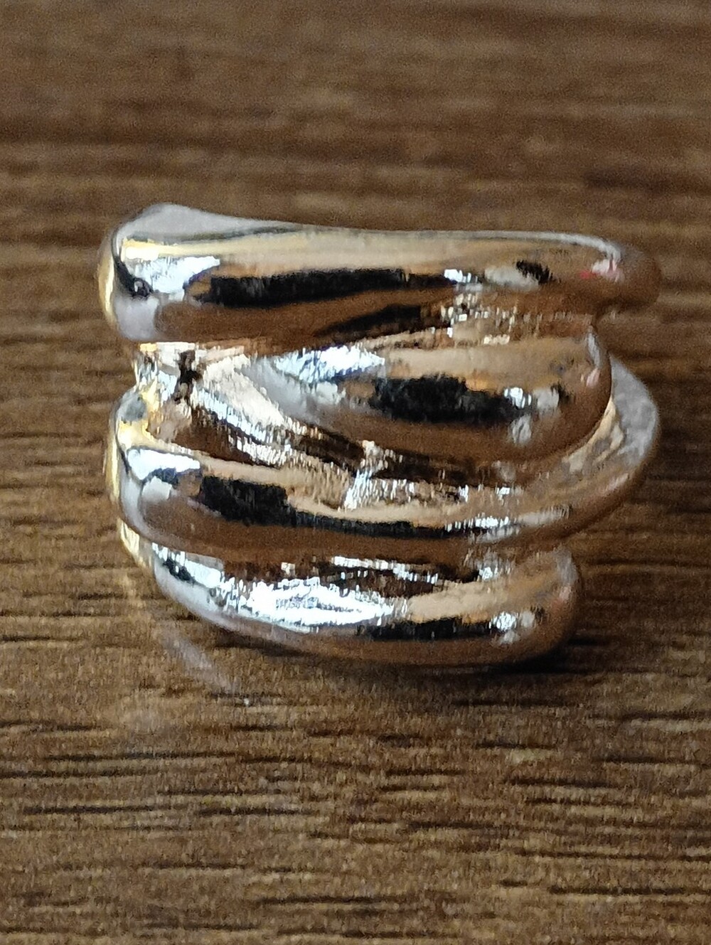 chunky gold ring size 9.5 fashion statement jewelry